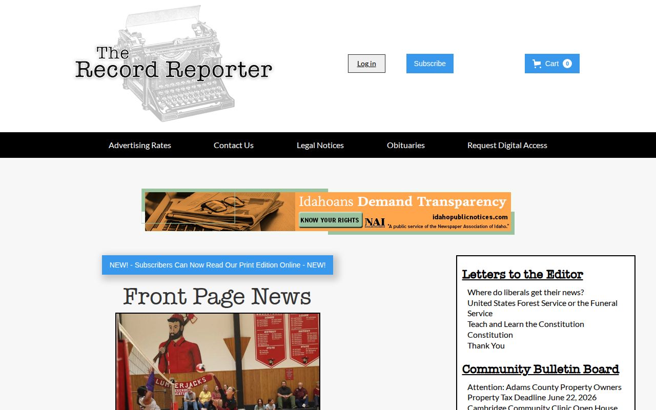 The Record Reporter Adams County local news website